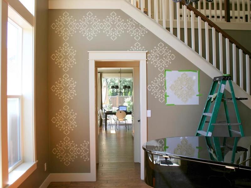 Product Introduction of 30cm - 70cm Wall Stencil Decor For Painting Template Decorative Brick Plaster Rollers Tiles Rococo Brickwork Leaf Floral S006 29
