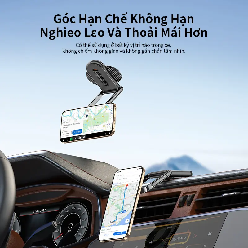 Giá Đỡ Điện Thoại Từ Tính, Vyvylabs, Thiết Kế Mới Nhất M02, Giá Đỡ Từ Tính Gấp Gọn Trên Ô Tô, Có Thể Xoay 360 °, Giá Đỡ Điện Thoại Di Động Dash, Dễ Dàng Lắp Đặt Cho Tất Cả Điện Thoại Thông Minh Và Máy Tính Bảng 4