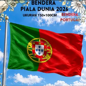 BENDERA PORTUGAL FULL PRINTING UKURAN 150×100cm BAHAN PREMIUM