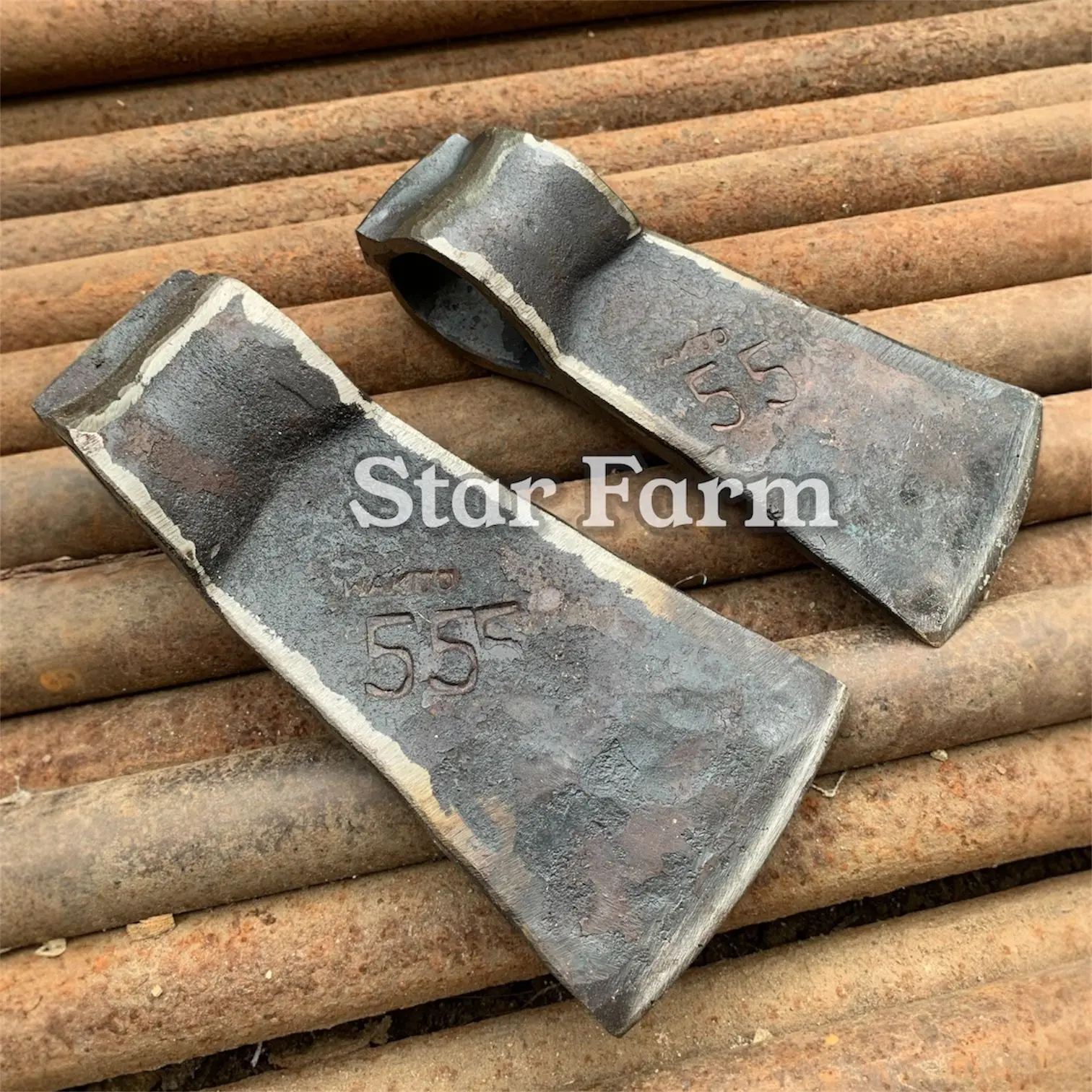 Ukuran Besar Kapak Belah Kayu Baja Tebal Dan Kuat - Kapak Baja Per Sepuhan Tua SIAP PAKAI