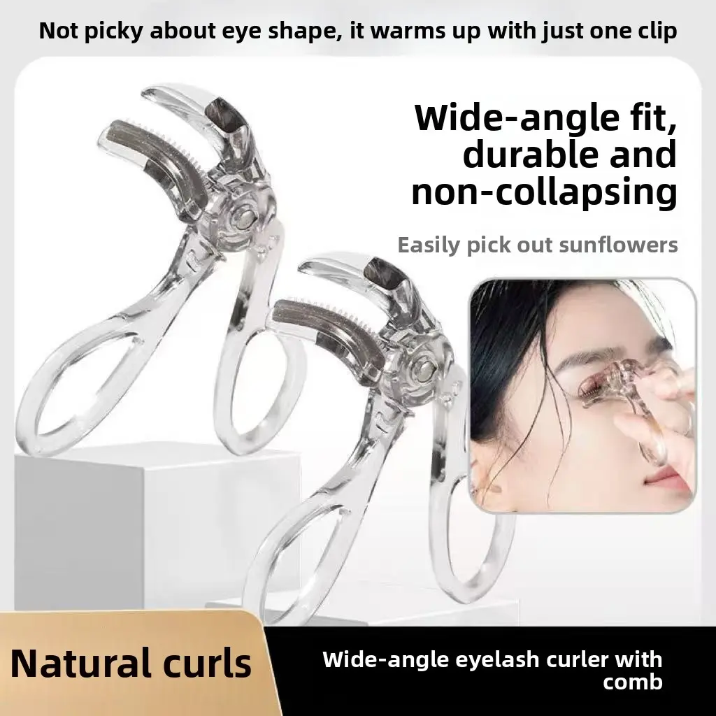 Eyelash curler, wide-angle toothed comb, women's portable, novice, curling, mini styling, sunflower, student