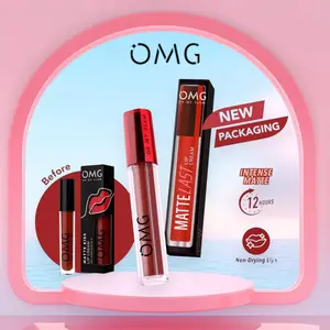 OMG OH MY GLAM Mattelast Lip Cream - Lip Cream Matte Dengan Warna Intense, Tahan Lama & Ringan