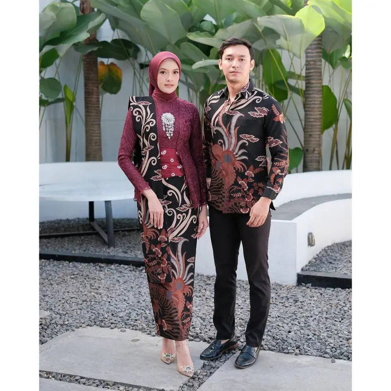 Kebaya Ayu Couple Sarimbit Batik Modern Set Kebaya Kutu Baru Premium Kebaya Kondangan Engagement Couple Lamaran 1