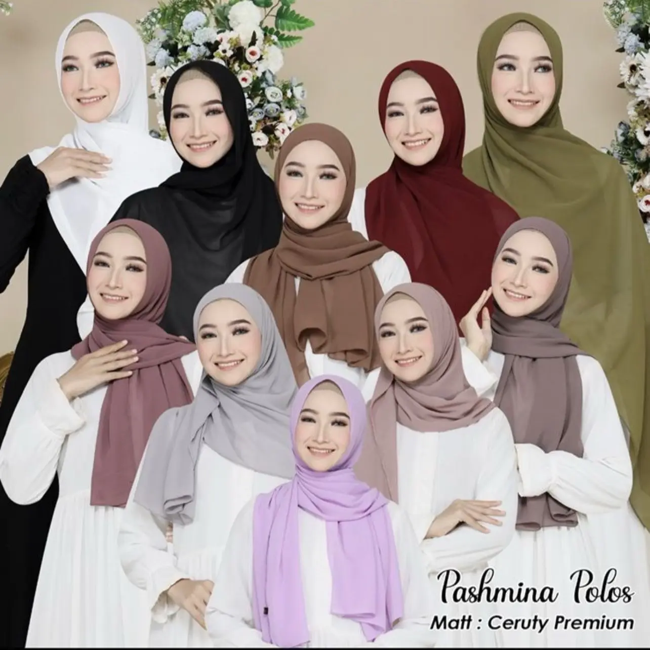PASHMINA CERUTY BABYDOLL ARMANY PREMIUM | PASHMINA CERUTY PREMIUM | PASHMINA CERUTY BABYDOLL PREMIUM Jilbab Pashmina