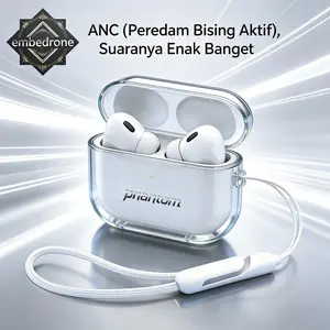 EMBEDRONE  Earphone flagship AI 2026 terjemahan cepat bebas tangan, tahan air IPX7 GS-90    baterai tahan lama, peredam bising dalam luar ruangan.