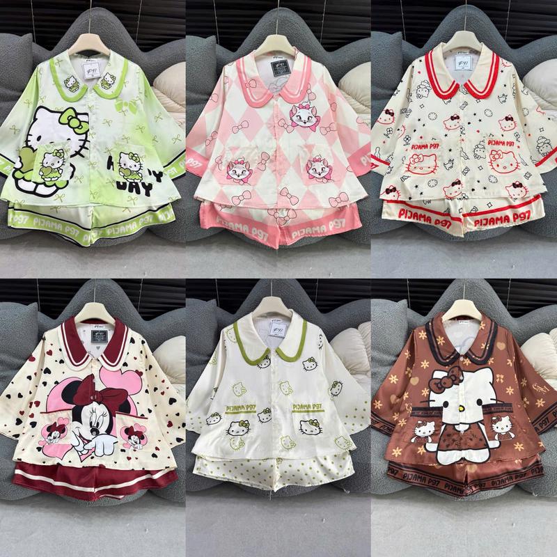 Đồ bộ đùi tay lững lụa latin thiết kế mới size dưới 60kg , pijama tay lỡ , đồ bộ nữ mặc nhà thoải mái , bộ ngủ lụa , đồ ngủ nữ , bộ tay lỡ
