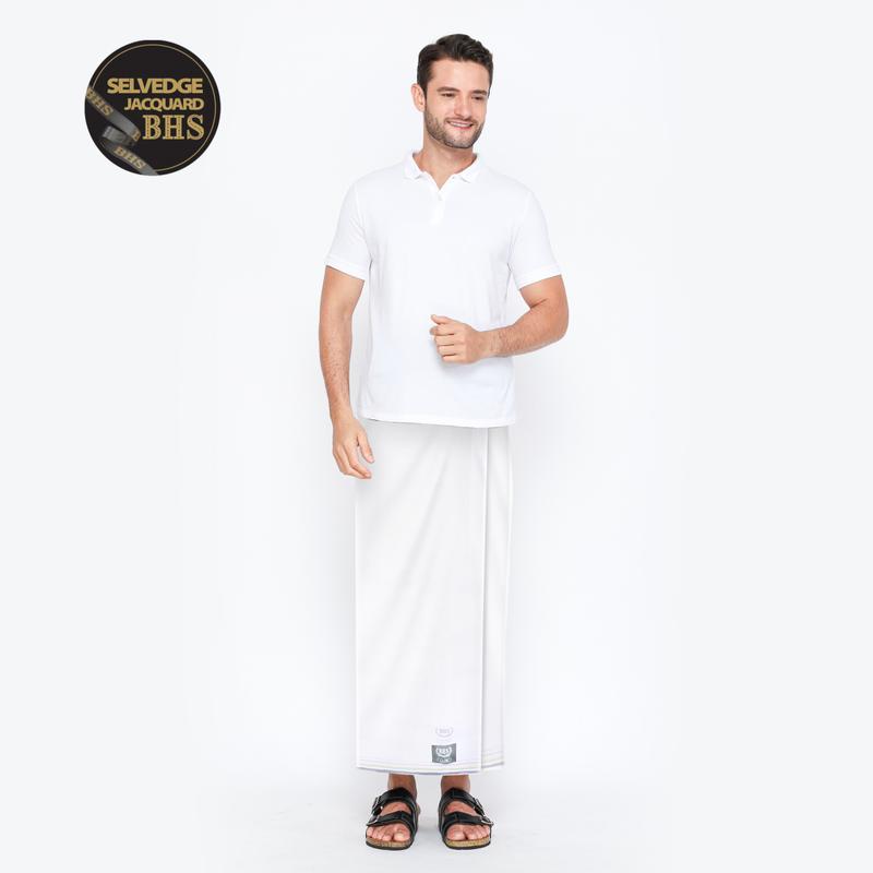 Sarung BHS Cosmo Silver Warna Putih Polos 01 0