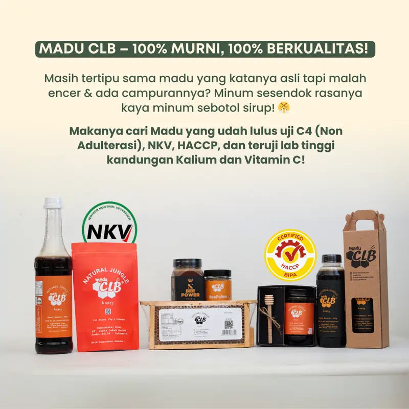 Madu CLB 5kg Paket Usaha Madu Murni Kadar air 17% Untuk Maklon, Industri, Pabrik 4