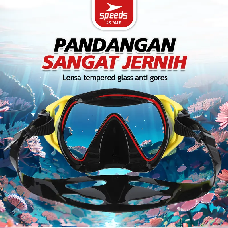Kacamata renang Snorkeling PVC Alat latihan Selam Snorkel Diving Kacamata Diving Speeds Scuba Mask 017-2300 1