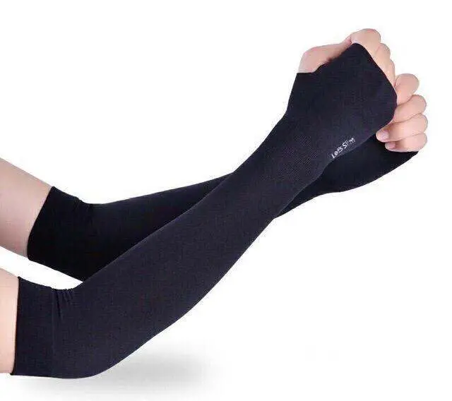 [Ready Stock] 1 Dual Sports Arm Covers Anti-UV Sun Protection Anti-Skating Silk Sleeves Men's and Women's Outdoor Cycling Arm Covers
