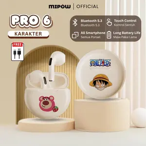 MIPOW TWS PRO 6 Headset Bluetooth 5.3 Gaming Earphone With Microphone Bass HIFI Stereo Headphone Wireless Earbuds Support All Ponsel Smartphone Telepon