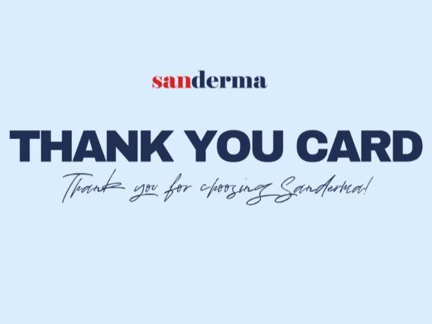 Sanderma Card Thank You - บัตรแสดงความขอบคุณจาก Sanderma