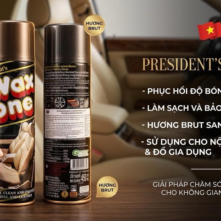 President's Wax One - Dung Dịch Tẩy Rửa & Bảo Vệ Nội Thất & Đồ Gia Dụng Hương Brut 400ml