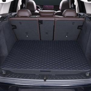 車用トランクマット、PUレザー刺繍デザイン、ハッチバック・セダン・SUV対応、耐久性の高いカーアクセサリー