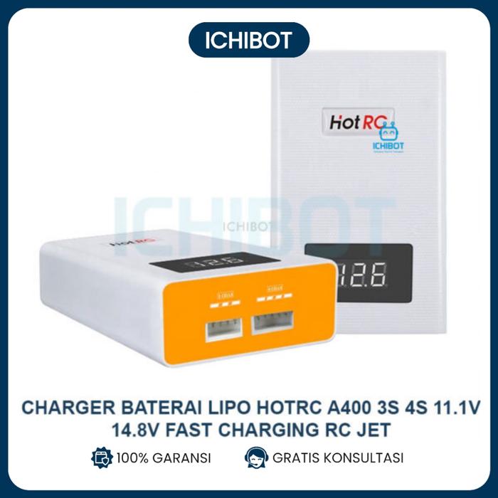 Gambar Charger Baterai Lipo HOTRC A400 3s 4s 11.1v 14.8v Fast Charge Original dari ichibot Kab. Sleman Tokopedia