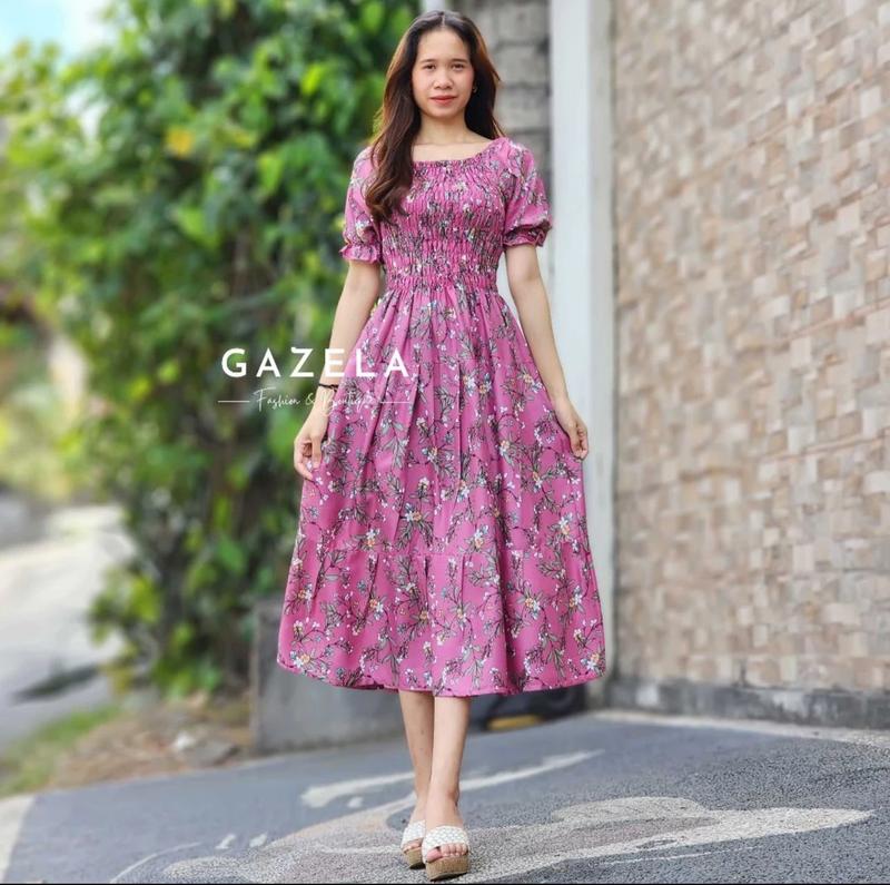 BEFA - Long Dress Canda Double Ruffle Terlaris Casual Panjang 1