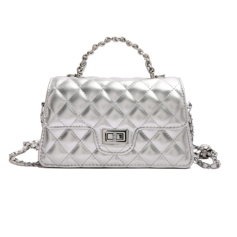 Túi Nữ Thời Trang Và Dễ Phối Đồ Cao Cấp Thiết Kế Độc Đáo Túi Dây Chuyền Lưới Kim Cương Túi Đeo Chéo Một Bên Vai Túi Vuông Nhỏ Hàng Mới Về