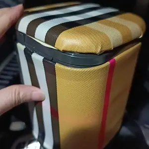 Tempat Sampah Mobil Kulit Motif Premium Car