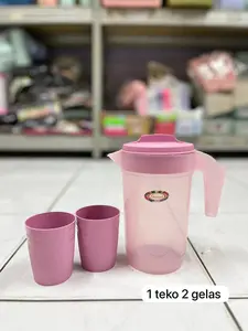 Teko Air Plastik 1 Liter Set Plastik + 2 Pcs Gelas Plastik Cocok Untuk Kebutuhan Air Sehari-hari Di Rumah Atau Kantor Teko Air Plastik 1 Liter Set Plastik + 2 Pcs Gelas Plastik Cocok Untuk Kebutuhan Air Sehari-hari Di Rumah Atau Kantor