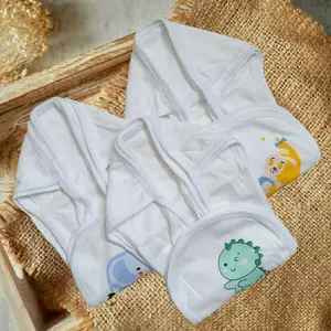 (6 Pcs) Popok Bayi Tali Single Kain Newborn E77 Excellent77 Mono Print | Popok Baby Newborn