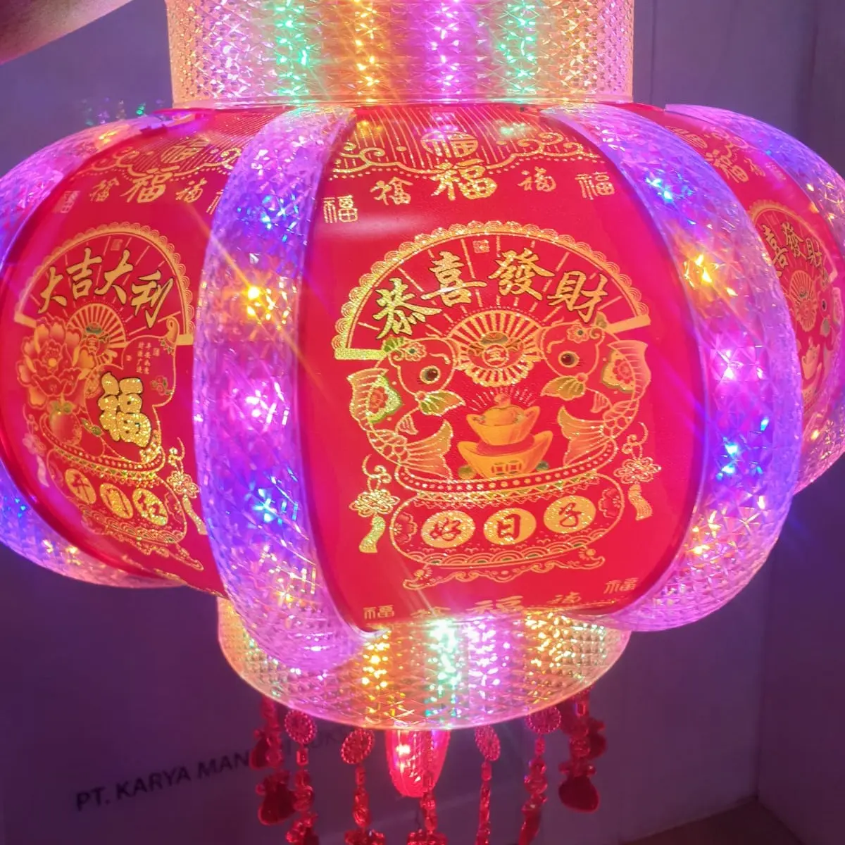 LENTERA BULAT MERAH PUTAR