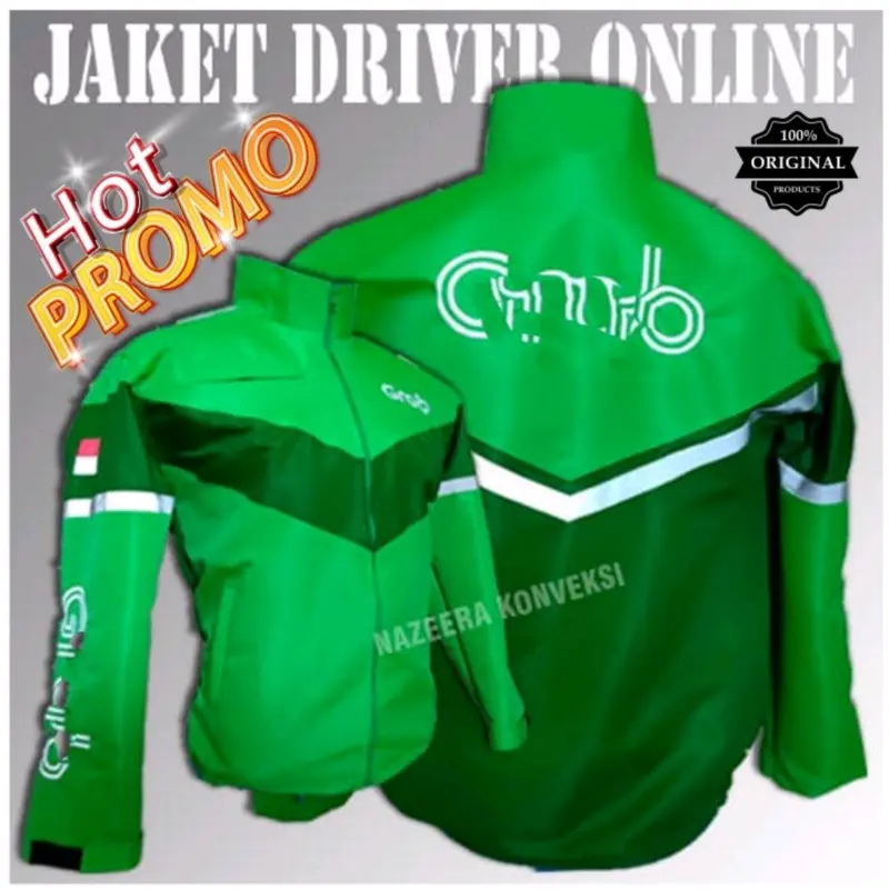 Jaket Driver Ojol Terbaru Model Bomber Waterproof untuk Pria taslan bordir Distro, Tebal, Parka, Casual, Cowok, Wanita, Unisex 0