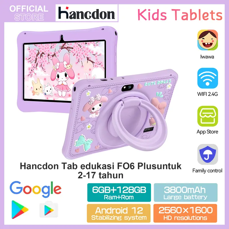 【Hancdon】F06/COD/Kesejahteraan Edition Tablet Study Kids IPS Screen 7 Inch/Tablet Edukasi Anak aipet  anak  tab tablet  belajar/ipad untuk anak anak/tablet android murah Toy Game Belajar table  tanak Wifi Layar Bluetooth 0