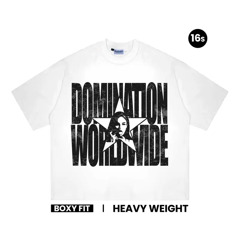 Domination Labs Boxy T-shirt 16s Oversized Kaos Heavyweight Malevick Pria Wanita 0