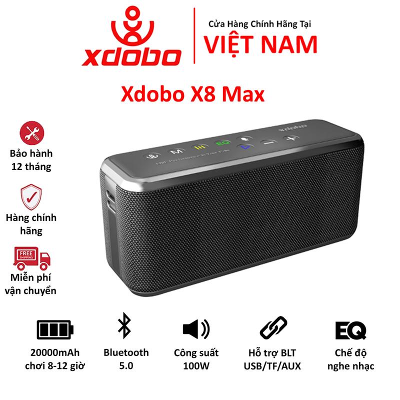 Loa Bluetooth 5.0 Xdobo X8 Max Công Suất 100W Bass Trầm Ấm Thiết Kế 2 Mặt Âm Thanh 360 Độ Chuyên Phòng Kín Và Những Dòng Nhạc Mạnh Pin 20000mAh Chơi 8h - Bảo Hành 12 Tháng Củ Loa Nghe Nhạc