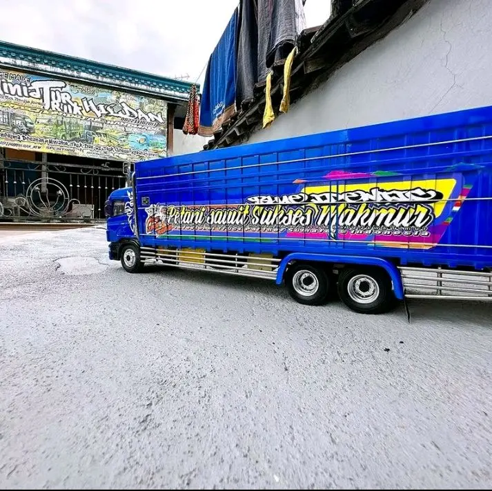 miniatur truck tronton full lampu variasi