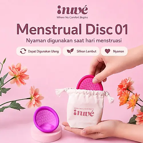 Nuvé - Menstrual Disc 01 Disc Menstruasi Silicone Reusable Anti Bocor 30ml 50ml Haid Nyaman Wanita