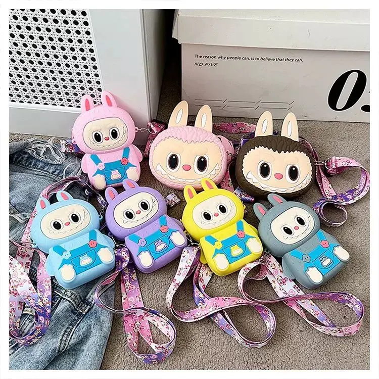 [Mskshop] Tas Selempang Anak LABUBU VIRAL Tas Motif 3D Rubber Sebaguna dan Tahan Air 2