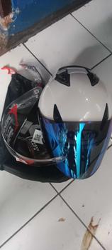 Product Review of KYT Galaxy Flat R Solid White I Flat Visor Iridium I Spoiler - Helm Half Face Motorcycle from 𝔍**_ 0