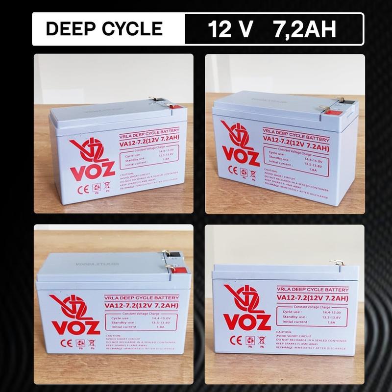 Baterai Solar Panel 12V Voz 12V 7.2 Ah VRLA Deep Cycle - Baterai UPS BTS 3