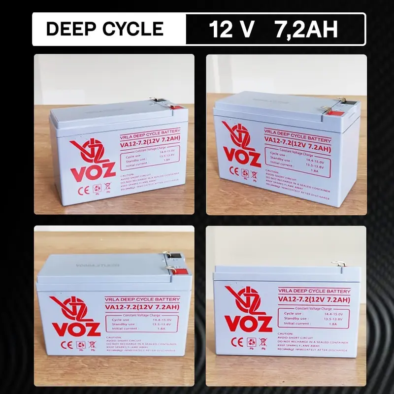 Baterai Solar Panel 12V Voz 12V 7.2 Ah VRLA Deep Cycle - Baterai UPS BTS 3