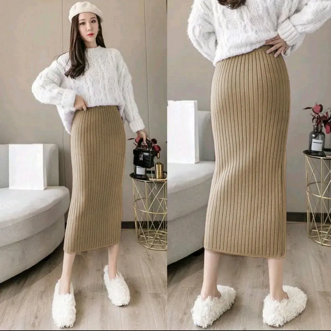 Rok Rajut Premium Rib knit skirt Casual Fit