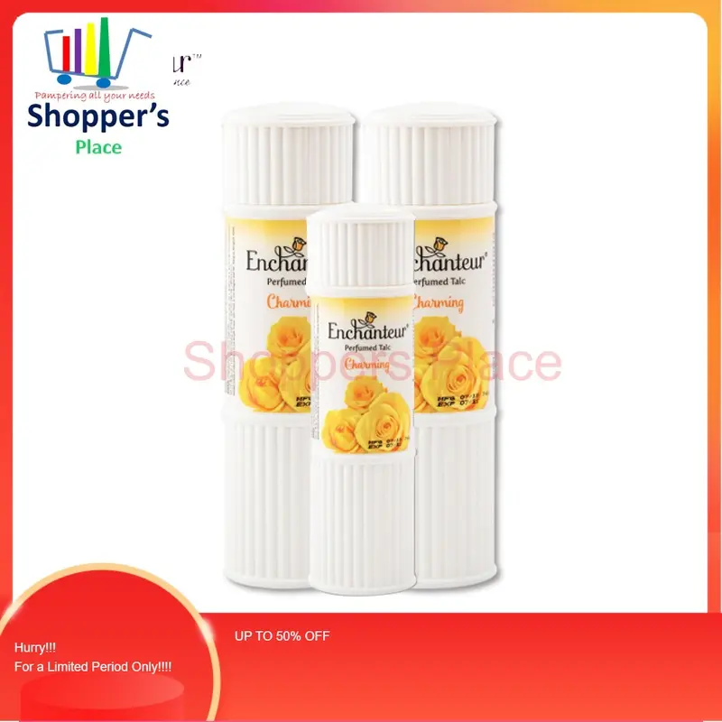 ENCHANTEUR Talcum Powder – Charming 125g x2 + FREE 50g