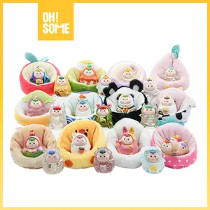 OHSOME Blind Box Gacha Set Koleksi Figure Plush Bonana Foodie Bean Gluggish Gourmet Series Small Blind Box - PRODUK RANDOM / Mystery Box / Surprise Box