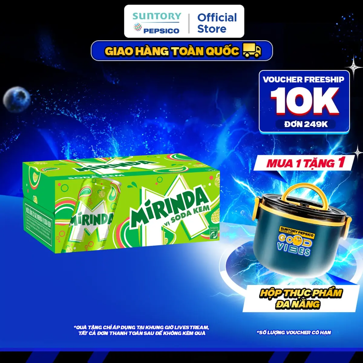 [SALE ĐẠI LỄ]Thùng 24 Lon Nước Ngọt Có Gaz Mirinda Soda Kem (320ml/lon)