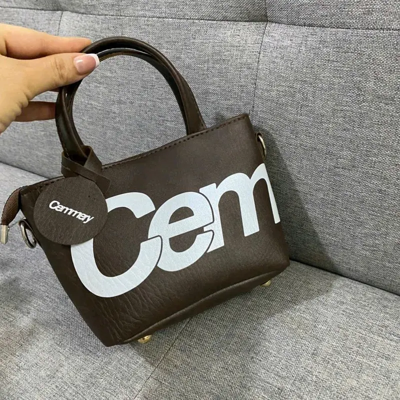 Cemmery - Túi Xách Siêu Xinh Siêu Đẹp Siêu Dễ Thương Màu Nâu Logo Trong Suốt Cemey Chữ Trắng Sang Trọng Từ PNT_SHOP_8386