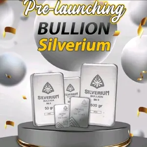 Perak Batangan Murni Silverium Bullion 3.3 Gram Asli Original (Free Logam Mulia 0,001 g)