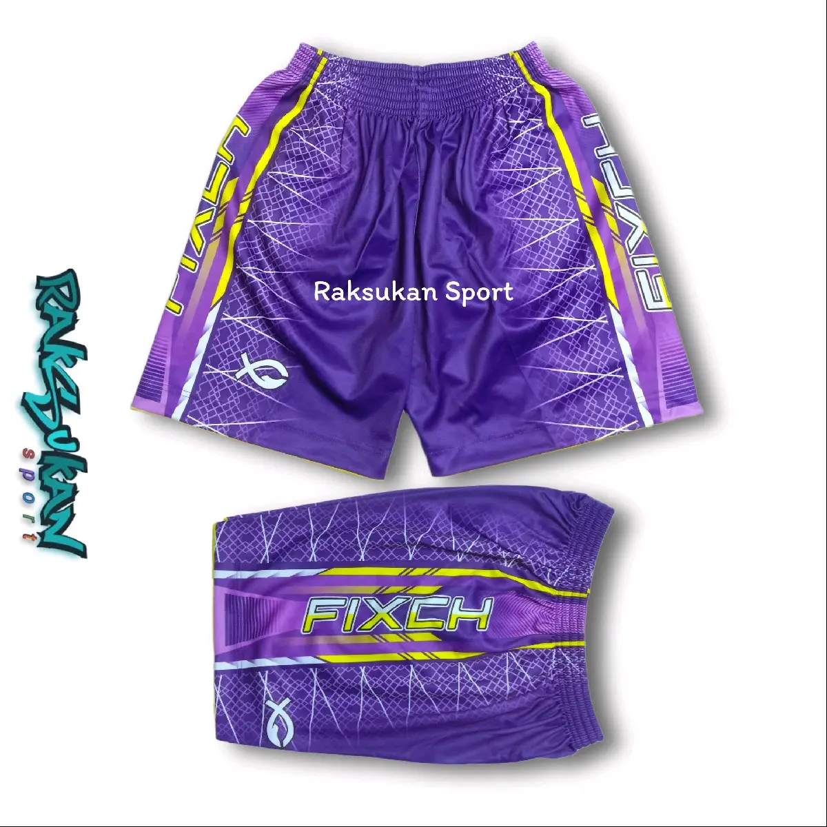 Celana Volly FIXCH Celana Voli Full Printing Bahan Lotto Tebal Celana Sport