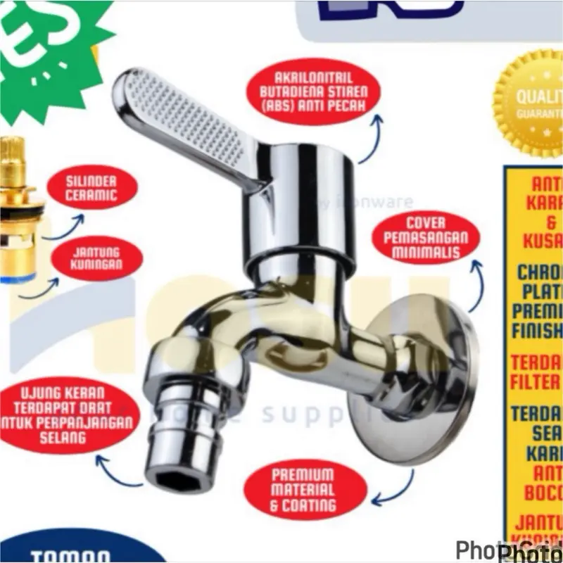 Promo kran taman m onda stainless steel  kran taman model onda ukuran 1/2 inch stainless steel keran mesin cuci model onda
