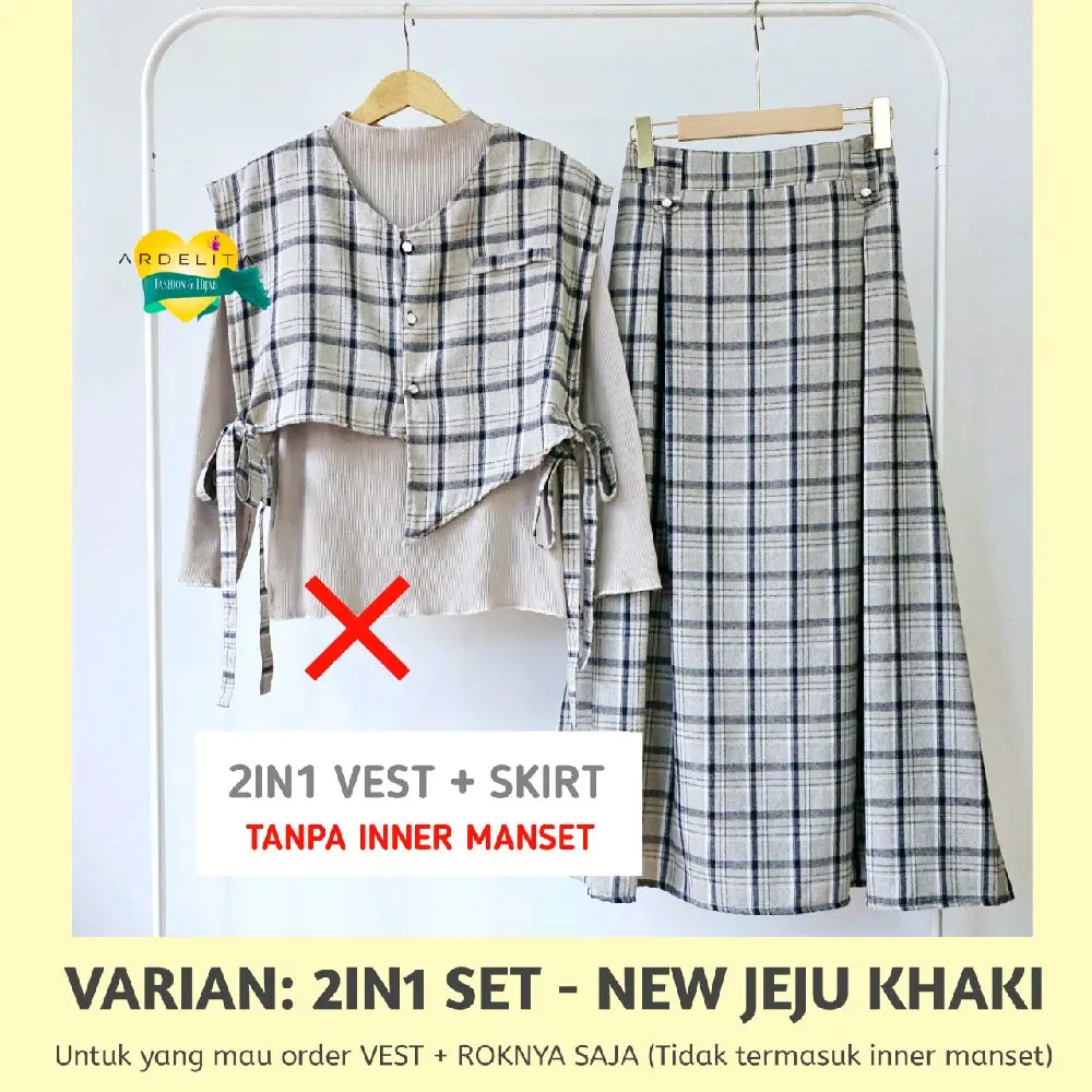 2in1 (Vest+Rok Saja, Tanpa Manset) - JEJU SERIES