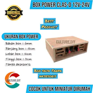 MINIATUR BOX POWER class D 5v s/d 24v MURAH (Box saja)