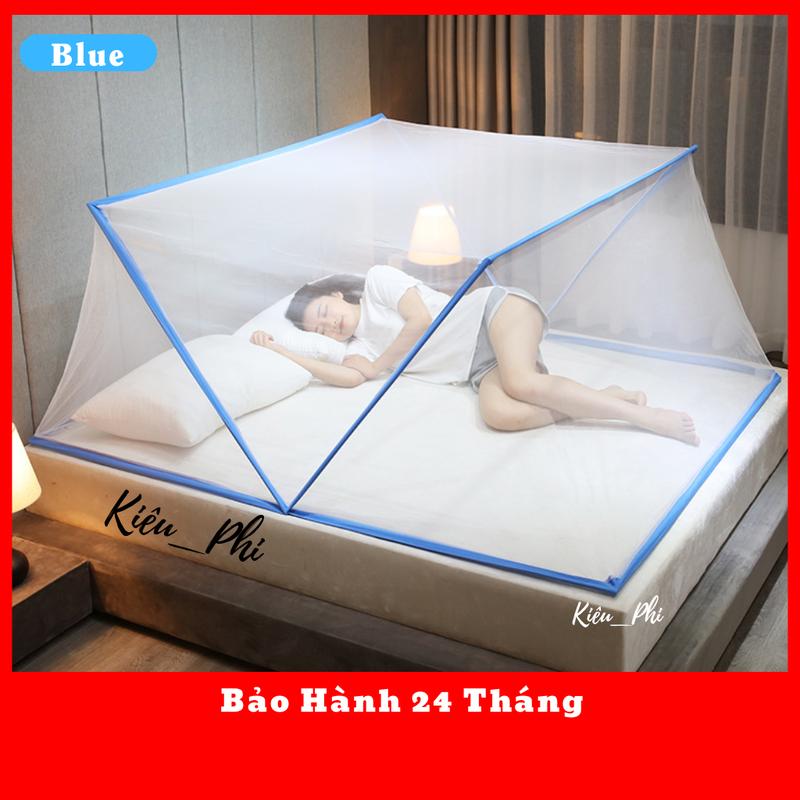 Màn chụp tự bung khung xếp thông minh gấp gọn tiện dụng - Mùng Chụp Tự Bung xếp cho người lớn Kiều Phi không cần khoan tường bảo hành 24 tháng ngủ chống muỗi