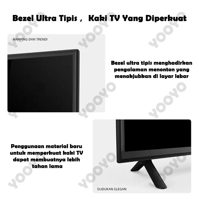 Terkini TV Digital 19 Inch TV LED HDR 10+ MEMC Dolby Audio DBX-TV FHD 2K 1080P 60HZ Televisi Murah 8