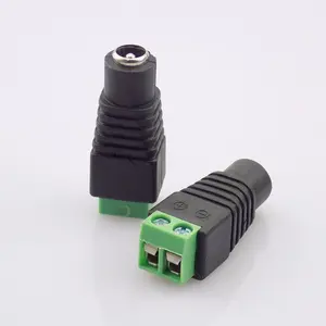 1Pcs DC Power Cable Female Plug Connector Adapter Jack 5.5*2.1mm to connection for Single Color LED Strip CCTV Cameras