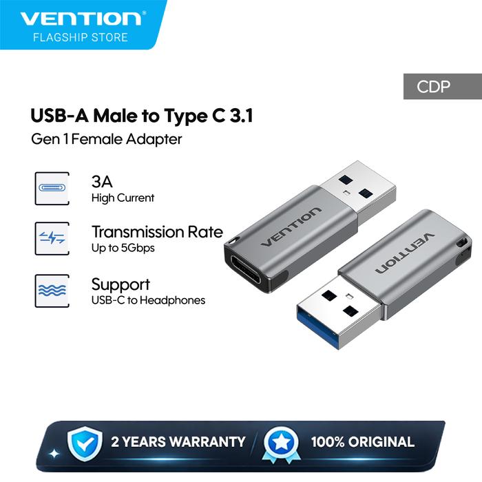 Gambar Vention Adapter USB 3.0 to Type C Female - CDP dari Vention By Andalan Kota Administrasi Jakarta Utara Tokopedia