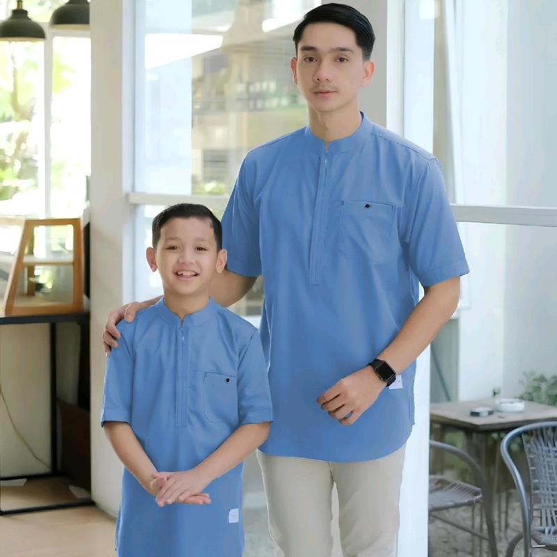 FAMA Koko Kurta Terbaru Cuople Ayah Dan Anak Lengan Pendek 2